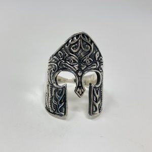 Spartan Helmet sterling silver 925 ring for men